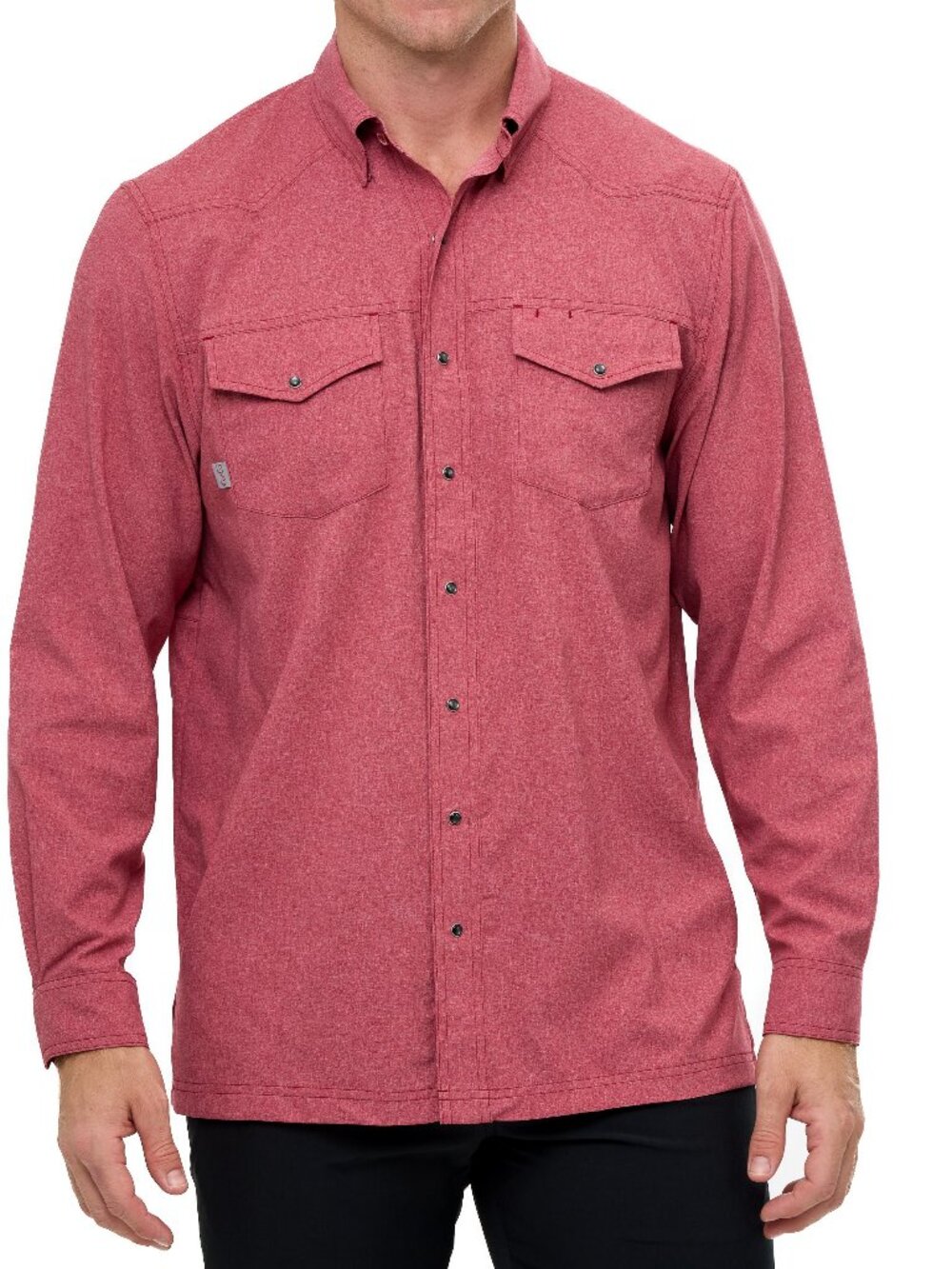GameGuard Crimson Pearl Snap Shirt | Long Sleeve